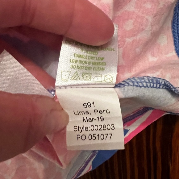 LILY PULITIZER Merrill Tank Top in Blue Haven Little Flamenco Pineapple - Picture 7 of 7